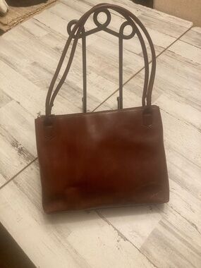 Vintage  Genuine HOBO  Cognac Leather Shoulder Minimalistic
